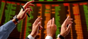 hands on a stock market
